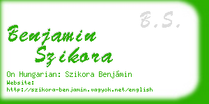 benjamin szikora business card
